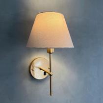 Arandela Luminária De Parede Clássica Com Interruptor Cúpula Cone Ref 19 Para Decoração Casa e Sala, Quarto Cama e Cabeceira, Corredor, lavabo