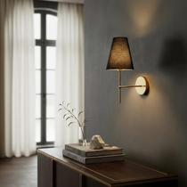 Arandela luminária de Parede Clássica de aluminio bivolt com Cúpula algodão Ref 05