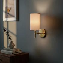 Arandela Luminária de Parede Clássica Moderno elegante Nayara Premium Com Cúpula Algodão Decoração iluminação Casa