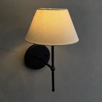 Arandela luminaria de Parede Clássico interna aluminio Com Cúpula Ref 16 Decoração iluminação Casa e Sala Quarto Corredor, Lavabo