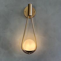 Arandela Luminária de Parede Design Gota Com Vidro Globo 12CM Bivolt - DOURADO