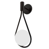 Arandela Luminária de Parede Gota Bola Preto Spotline Jabuticaba