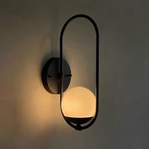 Arandela luminaria de Parede Moderna Jabuticaba Oval Com Vidro Globo 12cm bivolt aluminio Arandela luminaria de Parede Moderna Jabuticaba Oval Com Vidro Globo 12cm bivolt aluminio