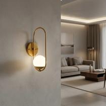 Arandela Luminária De Parede Oval Jabuticaba Dourado Bivolt Com Vidro Globo + Lâmpada Inclusa Arandela Luminária De Parede Oval Jabuticaba Dourado Bivolt Com Vidro Globo + Lâmpada Inclusa