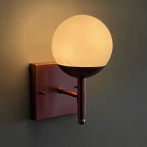 Arandela Luminária de Parede Quadrada Moderno Com Vidro Globo 12cm Para Corredor, Quarto ou Sala, Cama, Cabeceira Arandela Luminária de Parede Quadrada Moderno Com Vidro Globo 12cm Para Corredor, Quarto ou Sala, Cama, Cabeceira