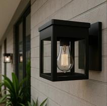 Arandela Luminária Firenze Decoração Lanterna De Parede Média Vidro Cristal