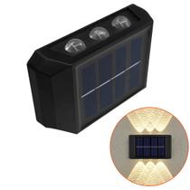 Arandela Luminária Lâmpada Led Parede Sensor Solar Gold Sand