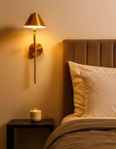 Arandela Luminária Lunette 6w Led Colonial Multicor Bivolt de Parede Interna para Quarto Mesa Cabeceira Estilo Abajur Leitura Noturna Moderno Versátil