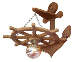 Arandela Luminária Lustre Leme De Navio Rustico 110/220v