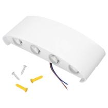 Arandela Luminaria Parede 8W 8 Fachos Led Bivolt Iluminaçao Casa Garagem Area Interna Externa Luz Morna Segurança Arandela Luminaria Parede 8W 8 Fachos Led Bivolt Iluminaçao Casa Garagem Area Interna Externa Luz Morna Segurança