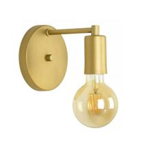 Arandela Luminária Parede Banheiro Moderna Cama Dourada E27