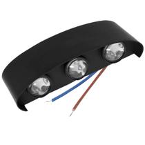 Arandela Luminaria Parede Meia Lua 6W 6 Fachos Led Iluminaçao Casa Garagem Varanda Rua Quintal Segurança Residencia Comercio Arandela Luminaria Parede Meia Lua 6W 6 Fachos Led Iluminaçao Casa Garagem Varanda Rua Quintal Segurança Residencia Comercio