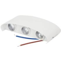 Arandela Luminaria Parede Meia Lua 6W Iluminaçao 6 Fachos Decoraçao Casa Rua Quintal Varanda Predio Garagem Muro Segurança