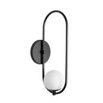 Arandela Luminária Perola Globo 10 cm Moderno Preto 015 Arandela Luminária Perola Globo 10 cm Moderno Preto 015