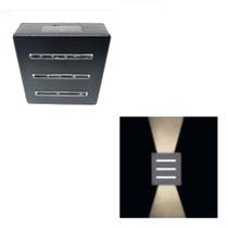 Arandela Luminária Slim Quadrada 3 Aleta 2 Facho Preta G9 Arandela Luminária Slim Quadrada 3 Aleta 2 Facho Preta G9