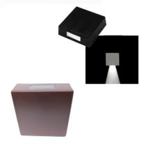 Arandela Luminária Slim Quadrada Parede 1 Facho Marrom G9 Arandela Luminária Slim Quadrada Parede 1 Facho Marrom G9