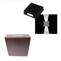 Arandela Luminária Slim Quadrada Parede 2 Fachos Marrom G9 Arandela Luminária Slim Quadrada Parede 2 Fachos Marrom G9