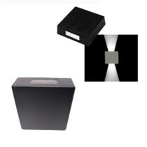 Arandela Luminária Slim Quadrada Parede 2 Fachos Preta G9 Arandela Luminária Slim Quadrada Parede 2 Fachos Preta G9