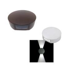 Arandela Luminária Slim Redonda 2 Facho Marrom Parede G9 Arandela Luminária Slim Redonda 2 Facho Marrom Parede G9