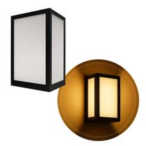 Arandela Luminária Vitra 3 Vidros Fosco Externa Preta 1xE27 Starlumen ST2953