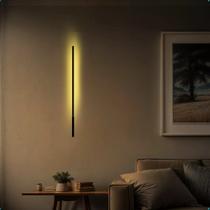 Arandela Luz Parede Perfil Led Decorativa Resistente 127V Preto Arandela Luz Parede Perfil Led Decorativa Resistente 127V Preto
