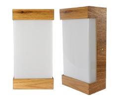 Arandela Madeira/Acrílico Reta Freijó 30cm LED 9W 3000K MadeLuz