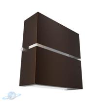 Arandela Marrom Slim Quadrada 1 Friso Com 2 Fachos De Luz-G9 Arandela Marrom Slim Quadrada 1 Friso Com 2 Fachos De Luz-G9