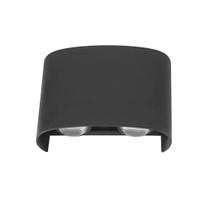 Arandela Meia Lua 4 Fachos Preta Led 4W 3000k Bivolt 12,5cm