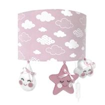 Arandela Meia Lua Chuva de Amor Rosa Quarto Bebê Infantil Menina Arandela Meia Lua Chuva de Amor Rosa Quarto Bebê Infantil Menina