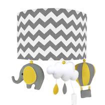 Arandela Meia Lua Elefante Balão Cinza Quarto Bebê Infantil Arandela Meia Lua Elefante Balão Cinza Quarto Bebê Infantil
