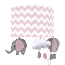 Arandela Meia Lua Elefante Balão Rosa Quarto Bebê Infantil Menina Arandela Meia Lua Elefante Balão Rosa Quarto Bebê Infantil Menina