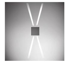 Arandela Micro Branca com 2 Fachos de Luz para Lâmpada Halopin G9