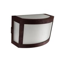 Arandela Mini Finestra de Muro Parede 18x11x9cm 1xE27 Marrom