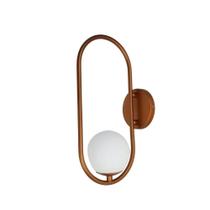 Arandela Moderna Arco Oval cobre com Globo Branco - All Lux