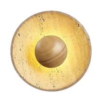 Arandela Moderna De Madeira Escura Com Pedra Natural 25cm 110-220V Luminária De Ambiente Para Hall Arandela Moderna De Madeira Escura Com Pedra Natural 25cm 110-220V Luminária De Ambiente Para Hall