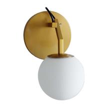 Arandela moderna dourada 1 lâmpada bal