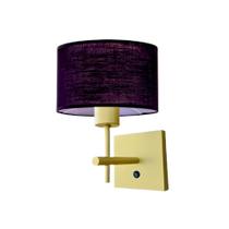 Arandela Moderna Dourada Udine G20 Com Interruptor Dourado P