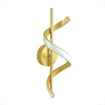 Arandela Moderna Led Dourada Espiral Quarto Ace89