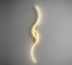 Arandela Moderna Minimalista Slim Luxo Canopla Slim 2 Perfis Curvos LED integrado 60cm Arandela Moderna Minimalista Slim Luxo Canopla Slim 2 Perfis Curvos LED integrado 60cm
