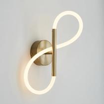 Arandela Moderna Minimalista Sofisticada Mangueira LED - Dourada 50cm