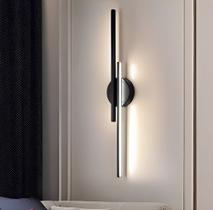 Arandela Moderna Slim Minimalista 2 Perfis Paralelos LED Integrado - 75cm