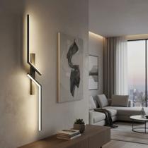 Arandela Moderna Slim Minimalista Geométrica Perfis LED Integrado 80cm