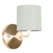 Arandela New Cobre De Cupula Cilíndrica Linho Claro Arandela New Cobre De Cupula Cilíndrica Linho Claro