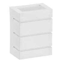 ARANDELA ONIX FILETADA BRANCA Com LENTE LEITOSA PARA 1 LÂMPADA E27 DITAL