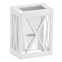 Arandela Onix Triplo X Branca Com Lente Transparente 1 Lâmpada E27 DITAL