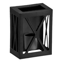 Arandela Onix Triplo X Preta Com Lente Transparente 1 Lâmpada E27 DITAL Arandela Onix Triplo X Preta Com Lente Transparente 1 Lâmpada E27 DITAL
