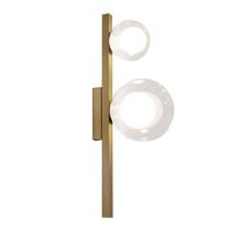 Arandela Orbit 2 Bolas Trans 40cm Dourado Para 2 Lâmpadas G9 Casual Light