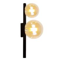 Arandela Orbit Preto 40cm Champagne