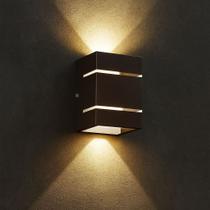 Arandela Parede Alumínio 2 Focos 2 Frisos Bivolt Luminária Áreas Internas E Externas