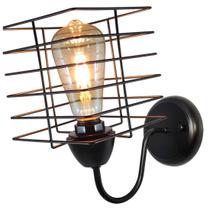 Arandela Parede Aramado Boxy preta branca garagem corredor Arandela Parede Aramado Boxy preta branca garagem corredor